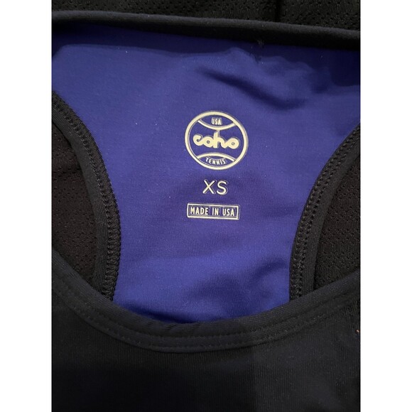 Coho USA Chloe XS Tennis Tank Top Navy Built in Bra Sports Athletic Blue $96 - Picture 6 of 7
